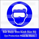 Biển báo bắt buộc đeo kính bảo hộ