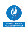 Biển báo đeo nút chống ồn