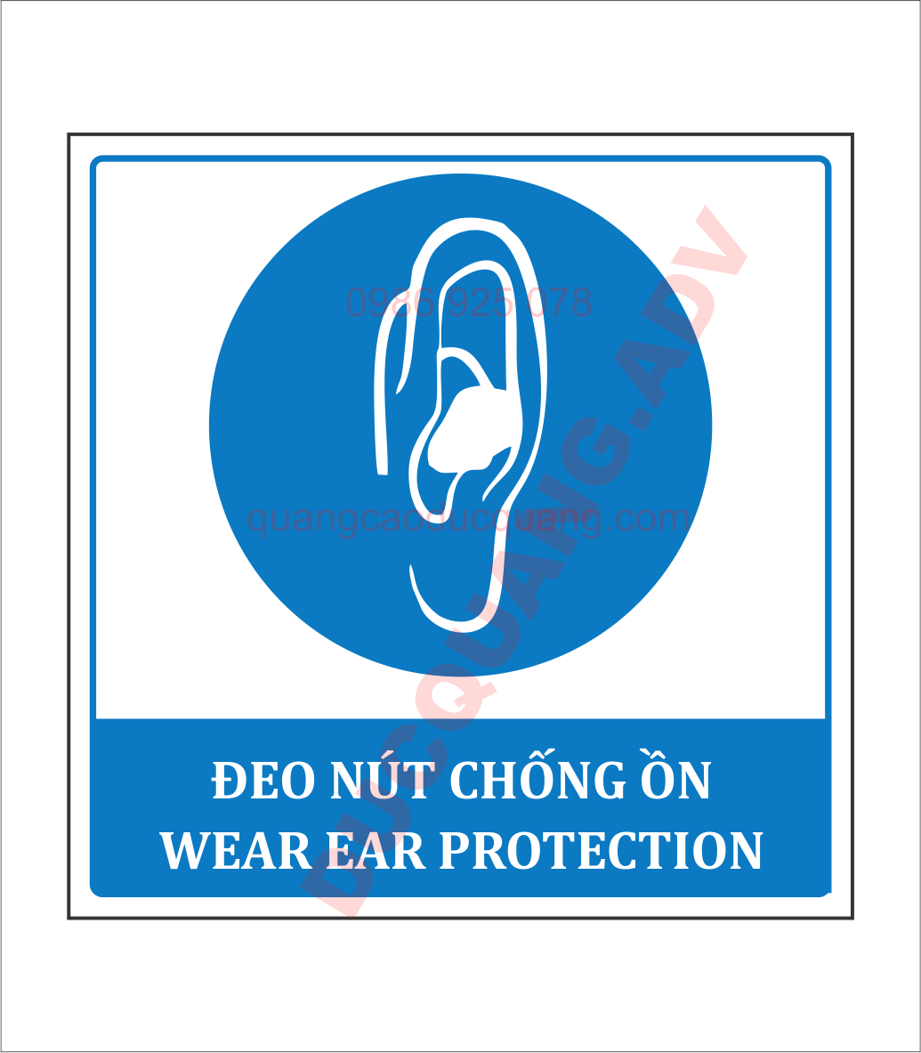 Biển báo đeo nút chống ồn