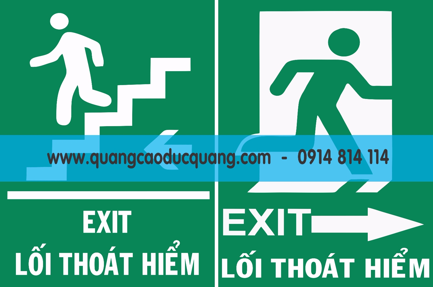 Bảng exit lối thoát bằng Mica