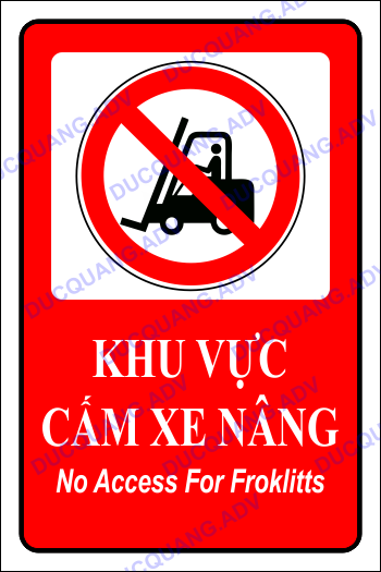 bien bao cam xe nang