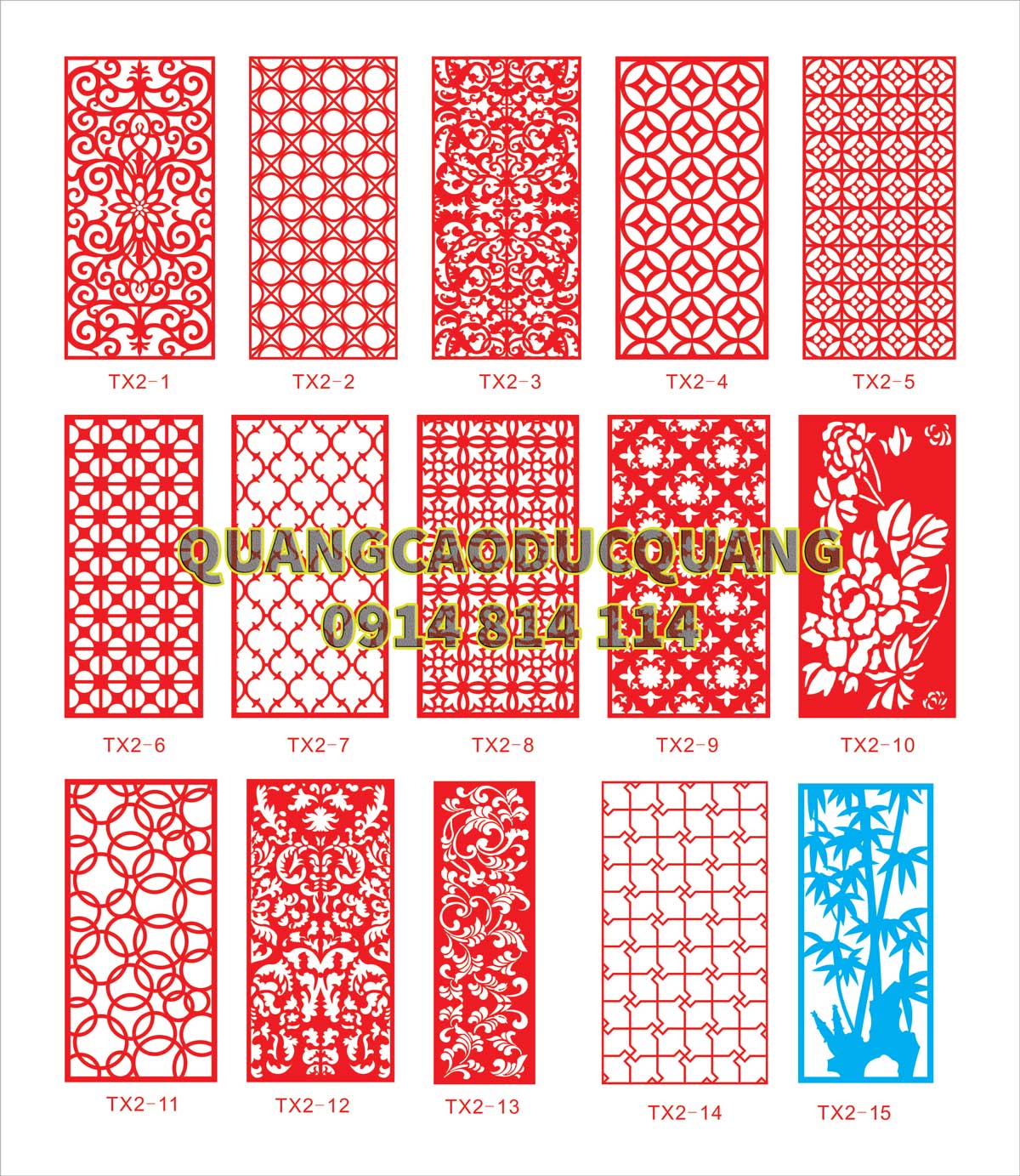Hoa van cat CNC file corel 01