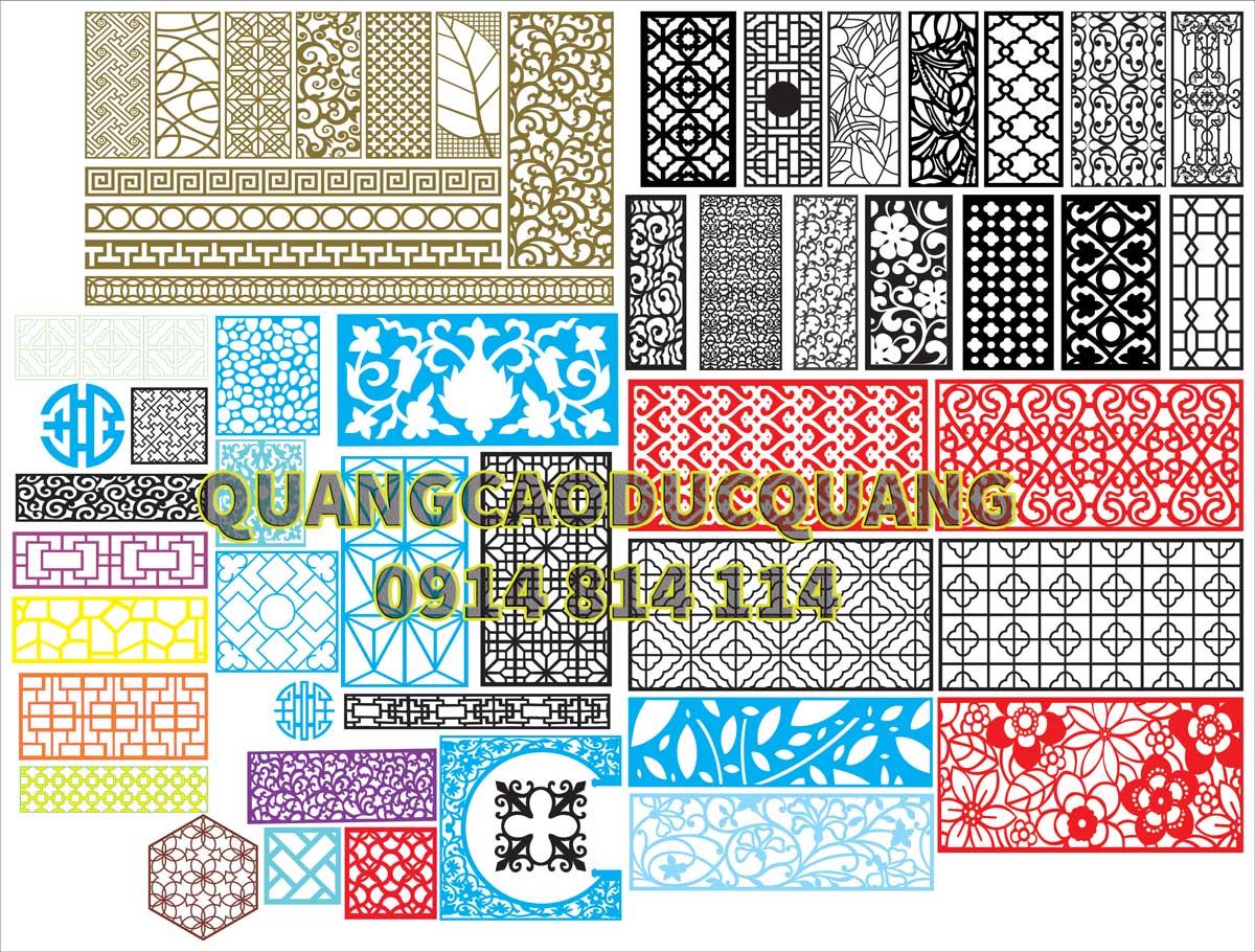 Hoa van cat CNC file corel 02