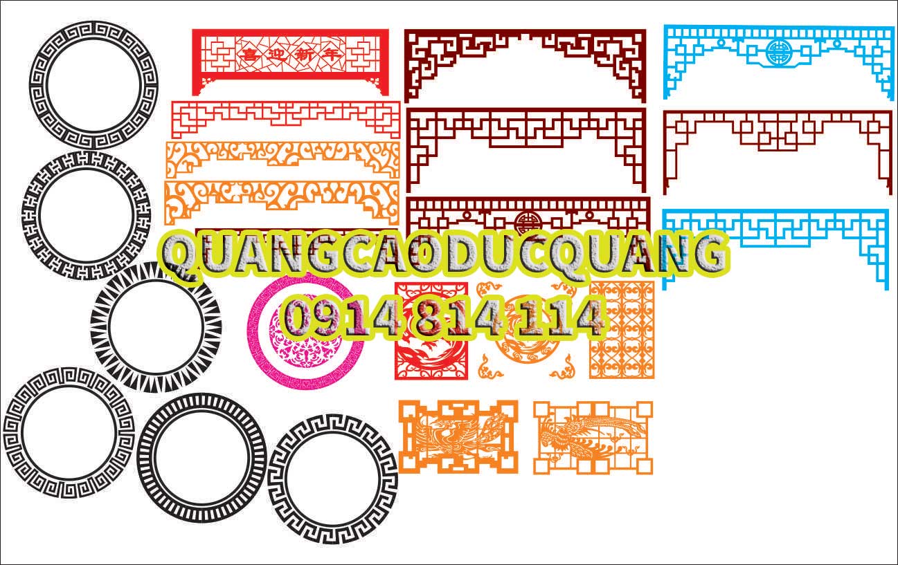 Hoa van cat CNC file corel 07