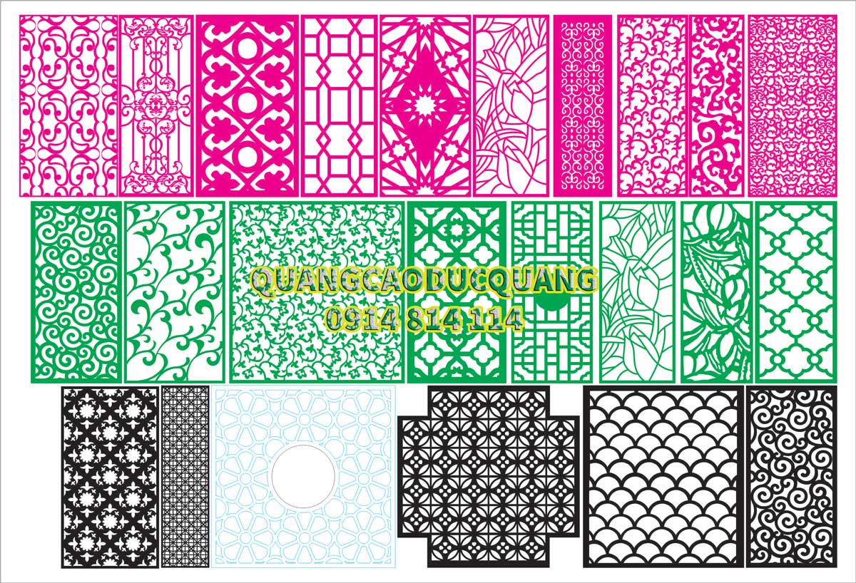 Hoa van cat CNC file corel 08